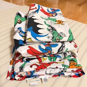 Pottery Barn Kids - DC Comics, Complete Queen Sheet Set